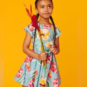 Tea Collection Button‑Back Skirted Dress | Size 5 | Elegant Classic